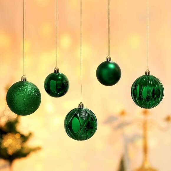 NEW Set of 40 Christmas Ball Ornaments ( Hanging Christmas Tree Balls - Picture 4 of 7